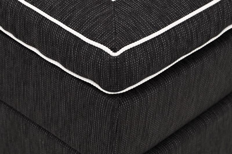 Charleston Kontinentalsäng 180x200 Fast Polyeterskum - Svart - Products - Möbler - Säng - Kontinentalsäng