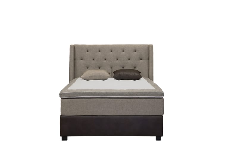 Cuba Sängpaket 120x200 med Två Beiga Kuddar, (+Fler val) Beige/Brun