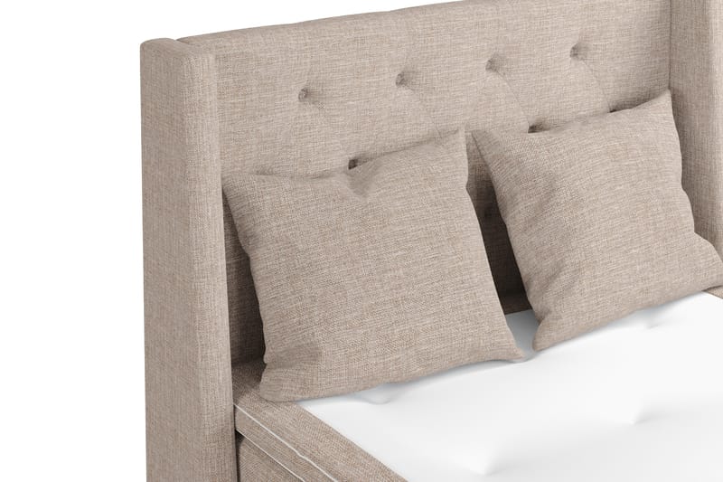 Cuba Sängpaket 140x200 med Två Beiga Kuddar - (+Fler val) Beige/Brun - Products - Möbler - Säng - Kontinentalsäng
