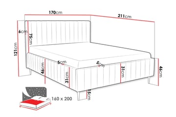 Desio Förvaringssäng 160x200 cm - Brun - Products - Möbler - Säng - Säng med förvaring