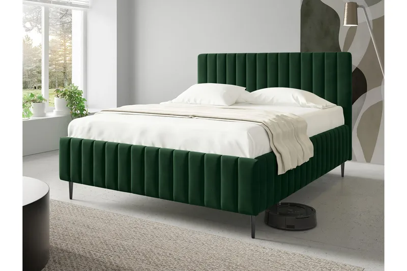 Desio Förvaringssäng 160x200 cm, Grön