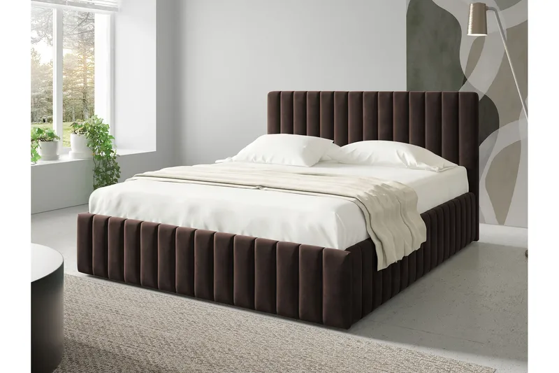 Desio Förvaringssäng 180x200 cm - Brun - Products - Möbler - Säng - Säng med förvaring