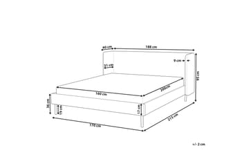 Diallo Sängram 160x200 cm - Taupe - Products - Möbler - Säng - Sängram & sängstomme