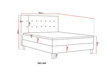 Dream Komplett Sängpaket 160x200 cm - Grå - Products - Möbler - Säng - Kontinentalsäng
