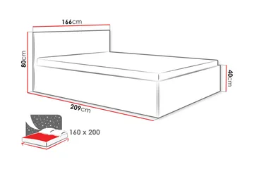 Gudelia Förvaringssäng - Vit - Products - Möbler - Säng - Säng med förvaring