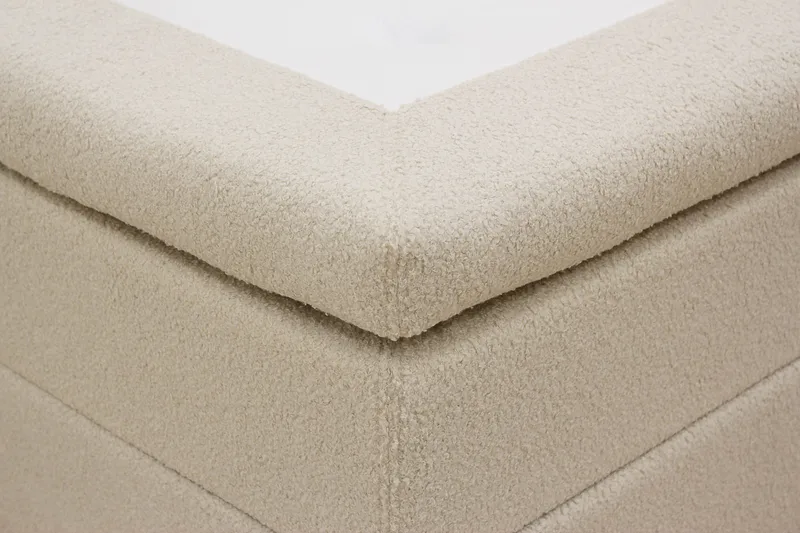 Hilton Komplett Sängpaket 180x200 cm Kontinentalsäng med rutad sänggavel - Beige / Teddy - Products - Möbler - Säng - Kontinentalsäng
