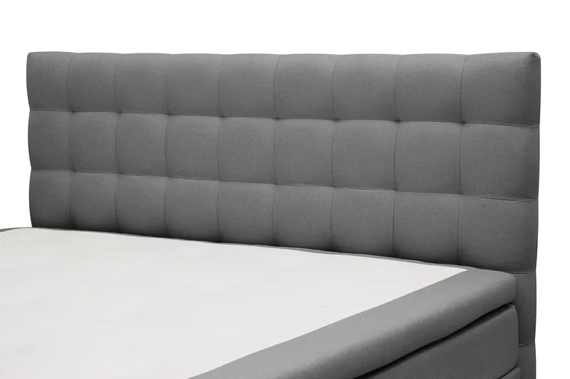 Hilton Komplett Sängpaket 180x200 cm Kontinentalsäng med rutad sänggavel - Grå - Products - Möbler - Säng - Kontinentalsäng