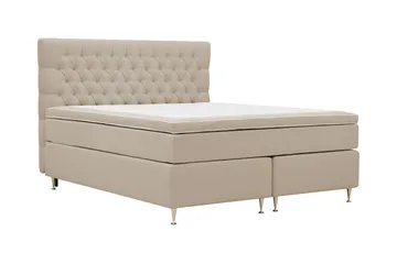 Hilton Lyx Komplett Sängpaket 180x200 cm Kontinentalsäng med knappad sänggavel - Beige - Products - Möbler - Säng - Kontinentalsäng