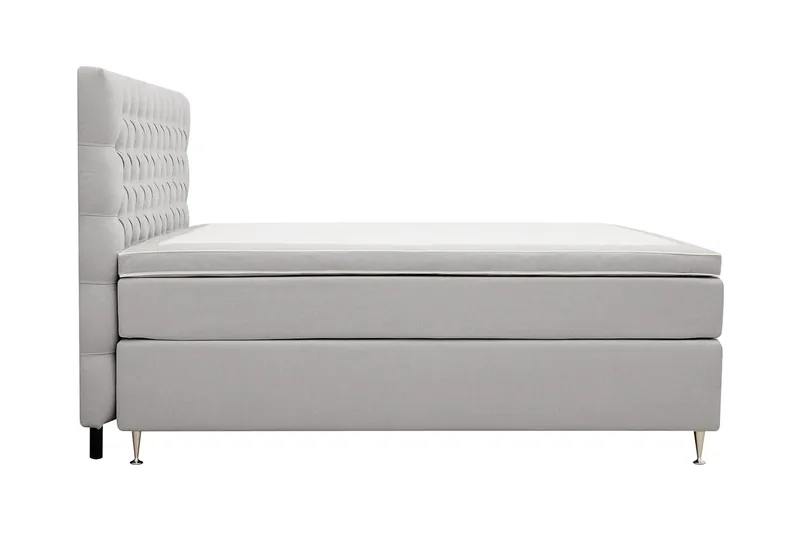 Hilton Lyx Komplett Sängpaket 180x200 cm Kontinentalsäng med knappad sänggavel - Grå - Products - Möbler - Säng - Kontinentalsäng