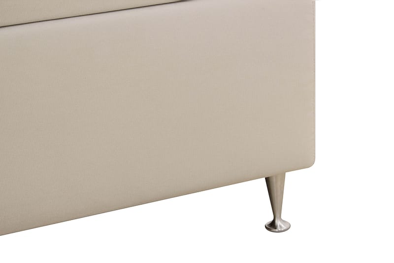 Hilton Lyx Komplett Sängpaket 180x200 cm Kontinentalsäng med knappad sänggavel i sammet - Beige - Products - Möbler - Säng - Kontinentalsäng