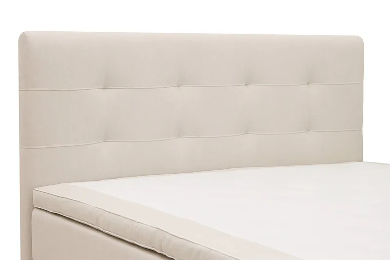 Hilton Premium Komplett Sängpaket 180x200 cm Kontinentalsäng med Sänggavel - Ljusbeige Tyg - Products - Möbler - Säng - Kontinentalsäng