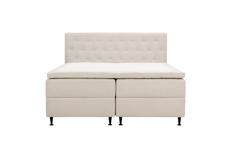 Hilton Plus Komplett Sängpaket med Förvaring 160x200 cm, Ljusbeige
