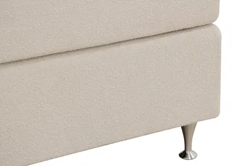 Hilton Premium Komplett Sängpaket 180x200 cm Kontinentalsäng med Sänggavel - Ljusbeige Bouclé - Products - Möbler - Säng - Kontinentalsäng