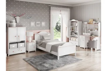 Hilts Möbelset För Sovrum - Vit/Rosa - Products - Möbler - Säng - Möbelset för sovrum