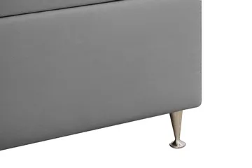 HVILA Lyx Komplett Sängpaket 160x200 cm Kontinentalsäng med knappad sänggavel i sammet - Ljusgrå / Sammet - Products - Möbler - Säng - Kontinentalsäng