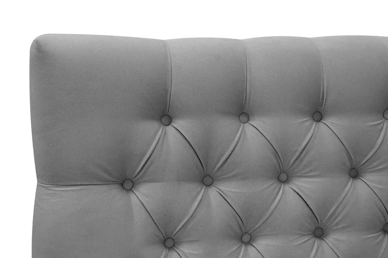HVILA Lyx Komplett Sängpaket 160x200 cm Kontinentalsäng med knappad sänggavel i sammet - Ljusgrå / Sammet - Products - Möbler - Säng - Kontinentalsäng