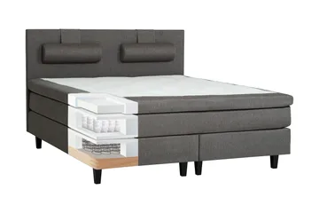 James Kontinentalsäng 180 cm - Grå - Products - Möbler - Säng - Kontinentalsäng