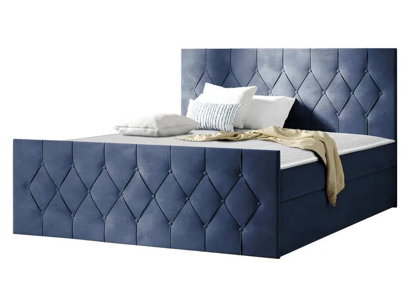 Jitendra Sängpaket Kontinentalsäng 120x200 cm med Förvaring, Blå