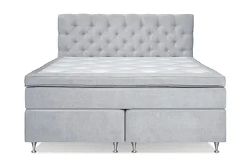 Joluma Kontinentalsäng Medium 160x200 cm - (+Fler val) 160x200 cm Ljusgrå - Products - Möbler - Säng - Kontinentalsäng