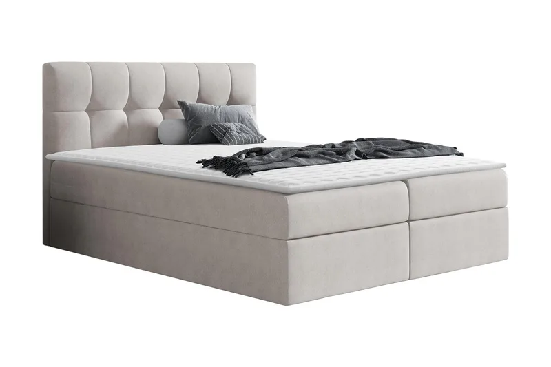 Kramvik Kontinentalsäng 160x200 cm - Beige - Products - Möbler - Säng - Säng med förvaring