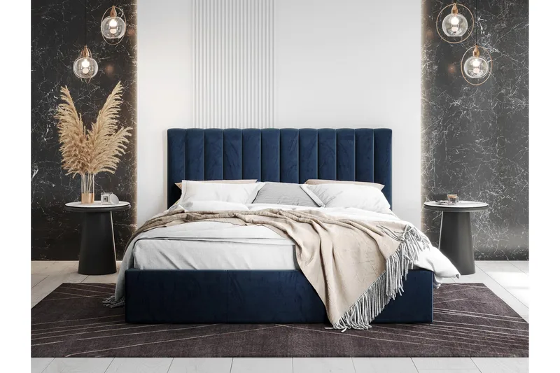 Laargard / Cosmo Sängram 120x200 cm - Blå - Products - Möbler - Säng - Sängram & sängstomme