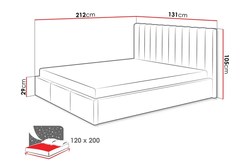 Laargard / Cosmo Sängram 120x200 cm - Grön - Products - Möbler - Säng - Sängram & sängstomme