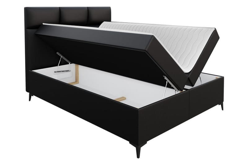 Leckersbo Komplett Sängpaket Kontinentalsäng med förvaring 120x200 cm - Svart - Products - Möbler - Säng - Komplett sängpaket