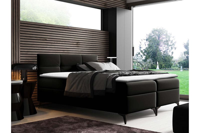 Leckersbo Komplett Sängpaket Kontinentalsäng med förvaring 120x200 cm - Svart - Products - Möbler - Säng - Komplett sängpaket