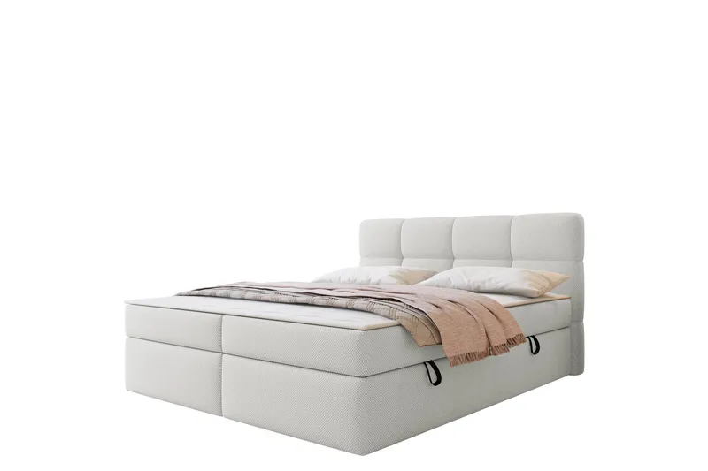 Leckersbo Komplett Sängpaket Kontinentalsäng med förvaring 140x200 cm, Vit