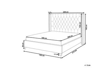 Lubbon Dubbelsäng 180 200 cm - Beige - Products - Möbler - Säng - Dubbelsäng