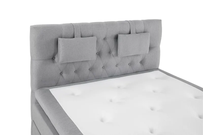 Lucky Komplett Sängpaket 140x200 Polyeter Diamant - Nackkudde Liten Mellangrå - Products - Möbler - Säng - Kontinentalsäng