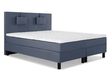 Lucky Komplett Sängpaket 160x200 Skum Slät Sänggavel - Nackkudde Liten Mörkblå - Products - Möbler - Säng - Kontinentalsäng