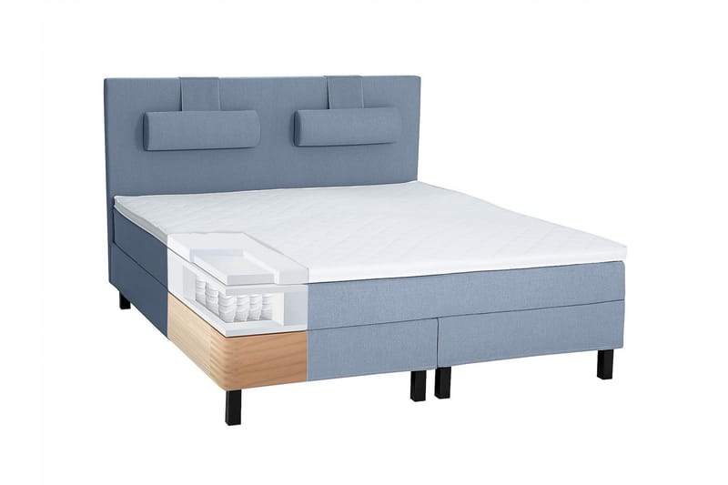 Lucky Komplett Sängpaket 160x200 Polyeter Diamant - Nackkudde Liten Mörkblå - Products - Möbler - Säng - Kontinentalsäng