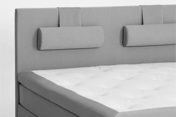 Lucky Komplett Sängpaket 160x200 Polyeter Slät Sänggavel - Nackkudde Stor Mellangrå - Products - Möbler - Säng - Kontinentalsäng