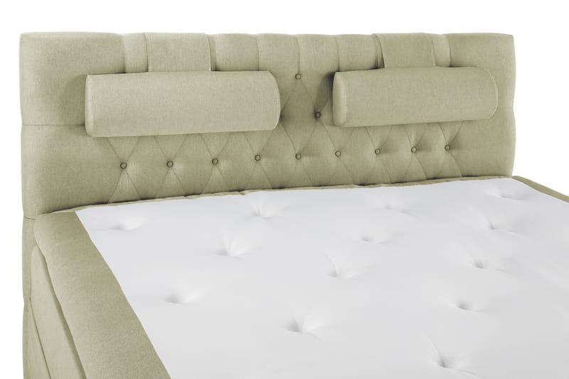 Lucky Komplett Sängpaket 160x200 Polyeter Diamant Sänggavel - Nackkudde Stor Grön - Products - Möbler - Säng - Kontinentalsäng