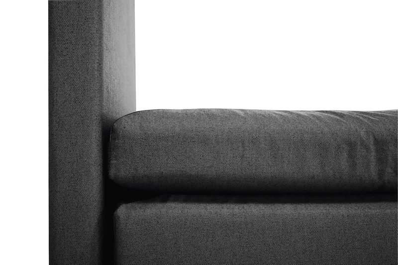 Lucky Komplett Sängpaket 160x200 Polyeter Slät - Nackkudde Liten Svart/Grå - Products - Möbler - Säng - Kontinentalsäng