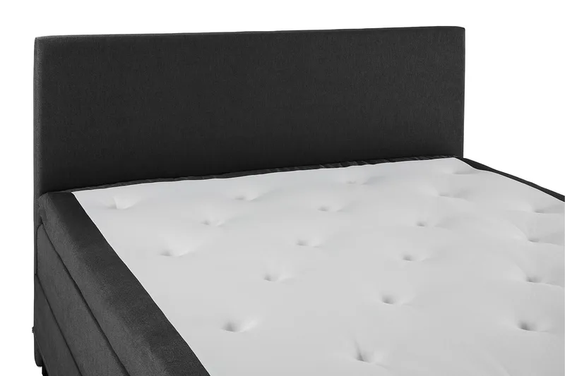 Lucky Komplett Sängpaket 180x200 Latex Slät Sänggavel - Svart/Grå - Products - Möbler - Säng - Kontinentalsäng
