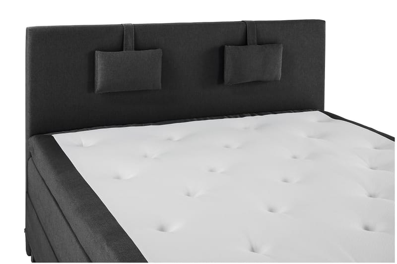Lucky Komplett Sängpaket 180x200 Memory Slät - Nackkudde Liten Svart/Grå - Products - Möbler - Säng - Kontinentalsäng