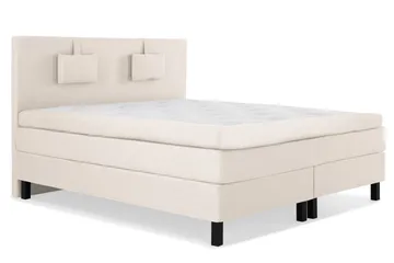 Lucky Komplett Sängpaket 180x200 Polyeter Slät Sänggavel - Nackkudde Liten Beige - Products - Möbler - Säng - Kontinentalsäng