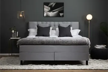 Lucky Komplett Sängpaket 180x200 Polyeter Diamant - Nackkudde Liten Mellangrå - Products - Möbler - Säng - Kontinentalsäng