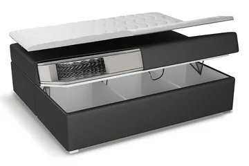 Modena Sängpaket 180x200 medFörvaring LED-belysning - Vit - Products - Möbler - Säng - Säng med förvaring