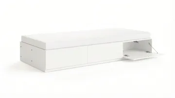 Norrvik Sängram 90x200 cm med förvaring inklusive madrass, Vit
