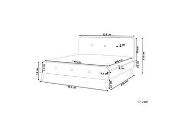 Rennes Sängram 140x200 cm - Grå - Products - Möbler - Säng - Dubbelsäng