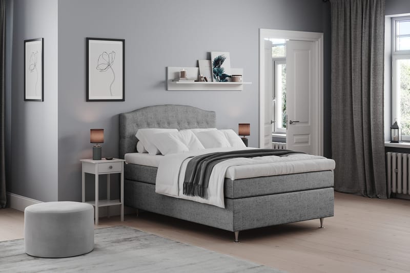 Belda Sänggavel 120 cm Svängd - Grå - Products - Möbler - Säng - Sängtillbehör & sänggavel - Sänggavel