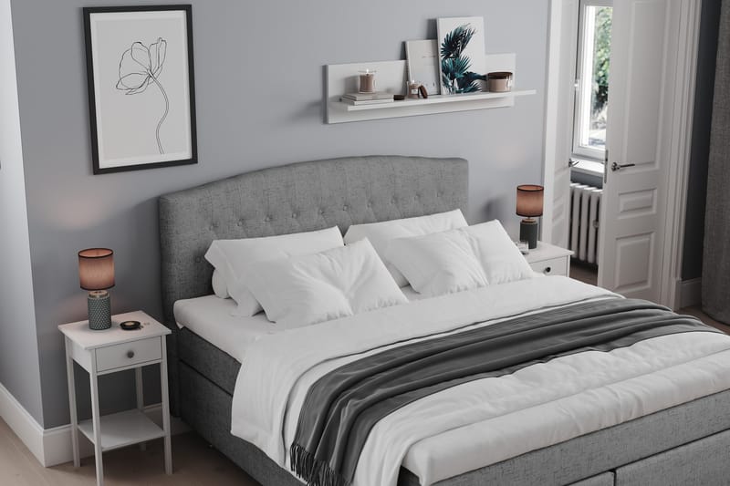 Belda Sänggavel 180 cm Svängd - Grå - Products - Möbler - Säng - Sängtillbehör & sänggavel - Sänggavel