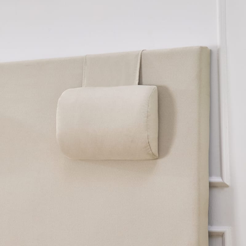 Sänggavel med nackkuddar 180 x 125 cm - Beige, Beige