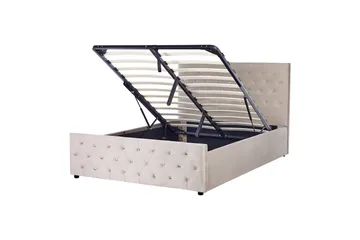 Saleux Sängram 140x200 cm - Taupe - Products - Möbler - Säng - Säng med förvaring