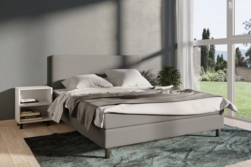 Select No 1 Komplett Sängpaket 140x200 - Ljusgrå/Svart - Products - Möbler - Säng - Kontinentalsäng