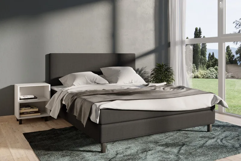 Select No 1 Komplett Sängpaket 210x210 - Mörkgrå/Svart - Products - Möbler - Säng - Kontinentalsäng
