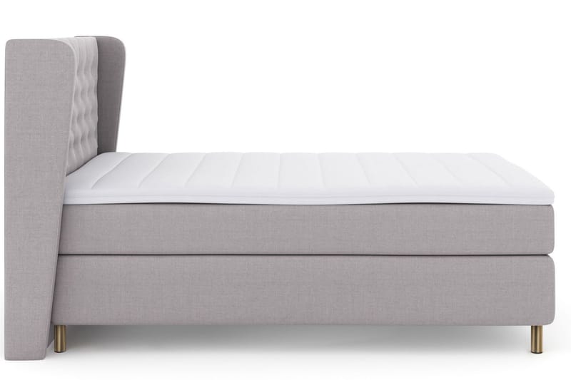 Select No 3 Komplett Sängpaket 140x200 Fast/Medium - Ljusgrå/Koppar - Products - Möbler - Säng - Kontinentalsäng